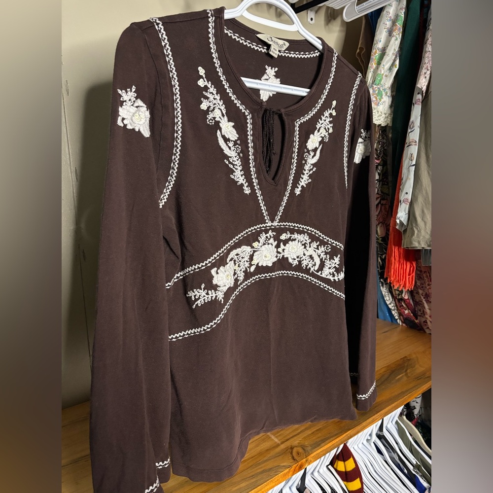 2.Vintage Jessica Sport Beaded And Embroidered Top 19-20” PTP